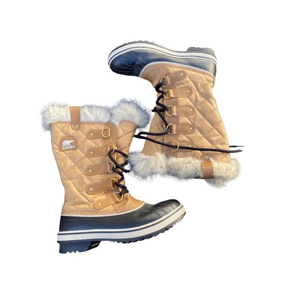 Sorel golden tan winter snow boot size 7 - Picture 1 of 8